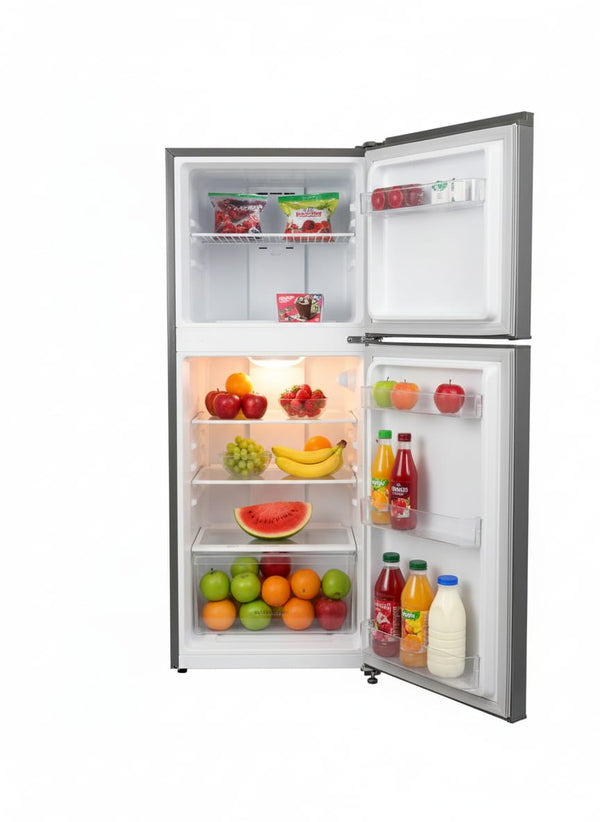 ثلاجة GALAXY GAR-2000S – 18 قدم مكعب (450 لتر) | فضي أنيق مع فريزر علوي وقفل أمان