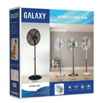 مروحة كهربائية عمودية Galaxy 18 بوصة 3 سرعات 4 شفرات تذبذب تلقائي