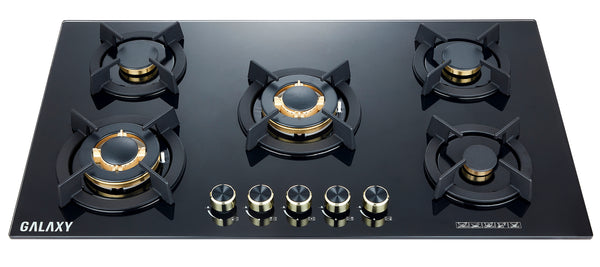 طباخ GAG-95Black – طباخ غاز فخم مع لوح زجاجي مقوى