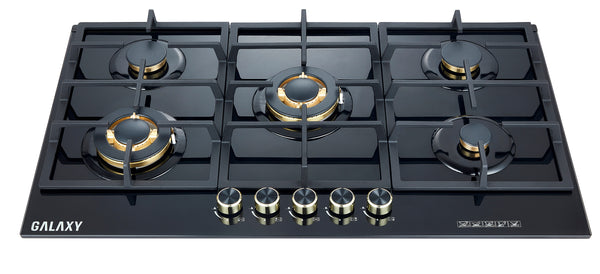 طباخ GAG-96BH – طباخ غاز 5 شعلات مع لوح زجاجي مقوى